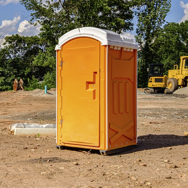 can i customize the exterior of the portable restrooms with my event logo or branding in Tiki Island